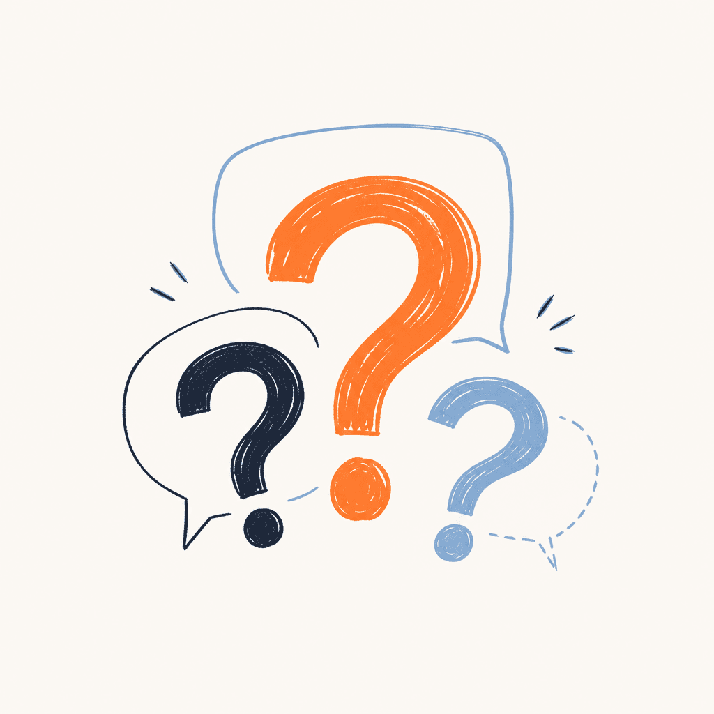 Editorial illustration representing the right questions to ask vendors, teams and the board